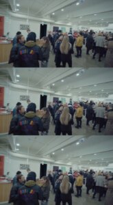 People gathered at book event