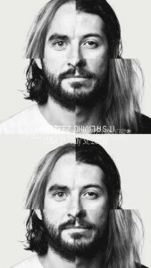 montage of black and white photos of the two artists' face Madsteez and Its a Living