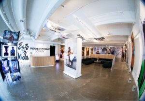 wide angle view of entire show and gallery from corner of gallery