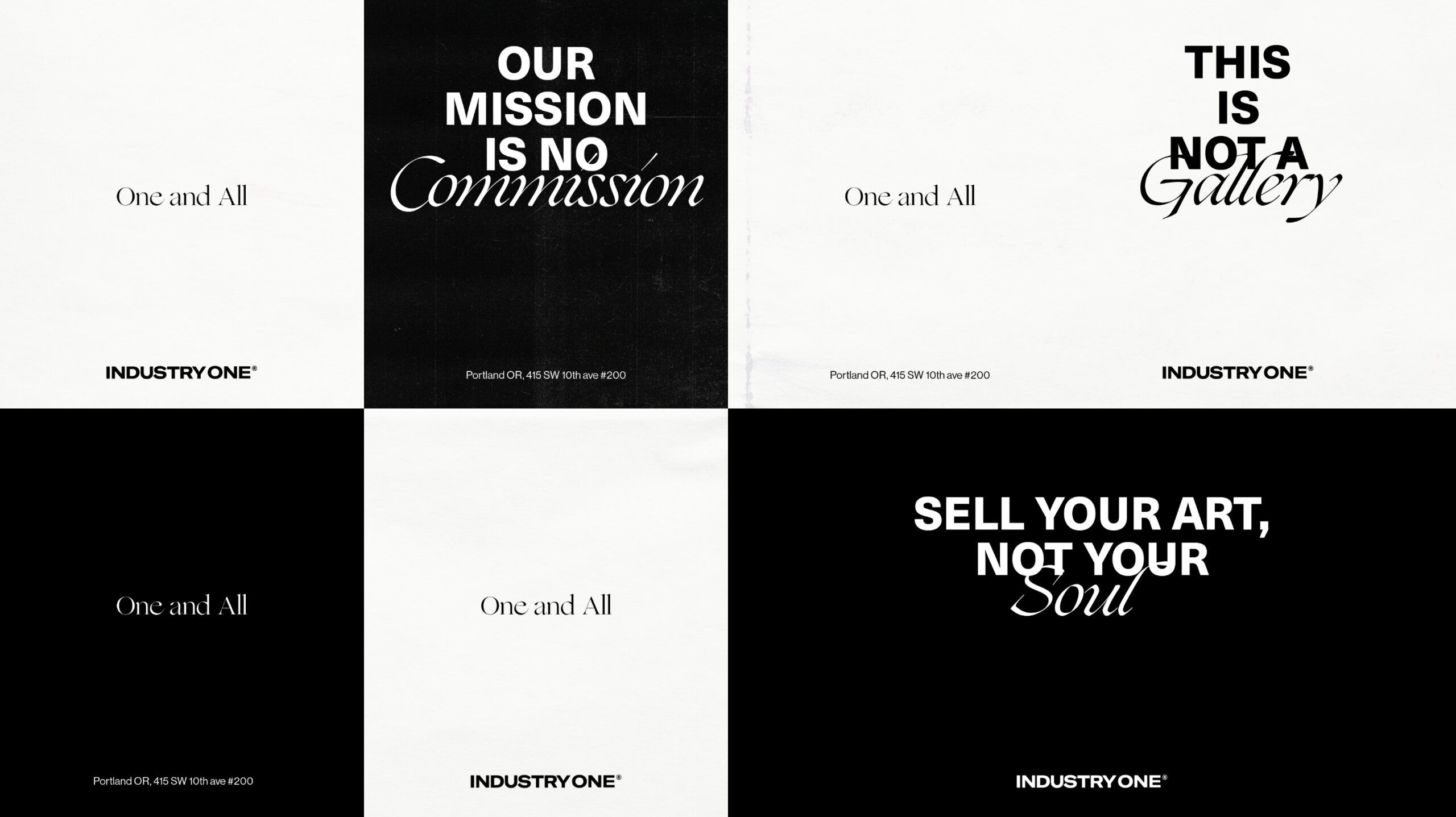 One and all. Our mission is no commission. This is not a gallery. Sell your art not your soul.